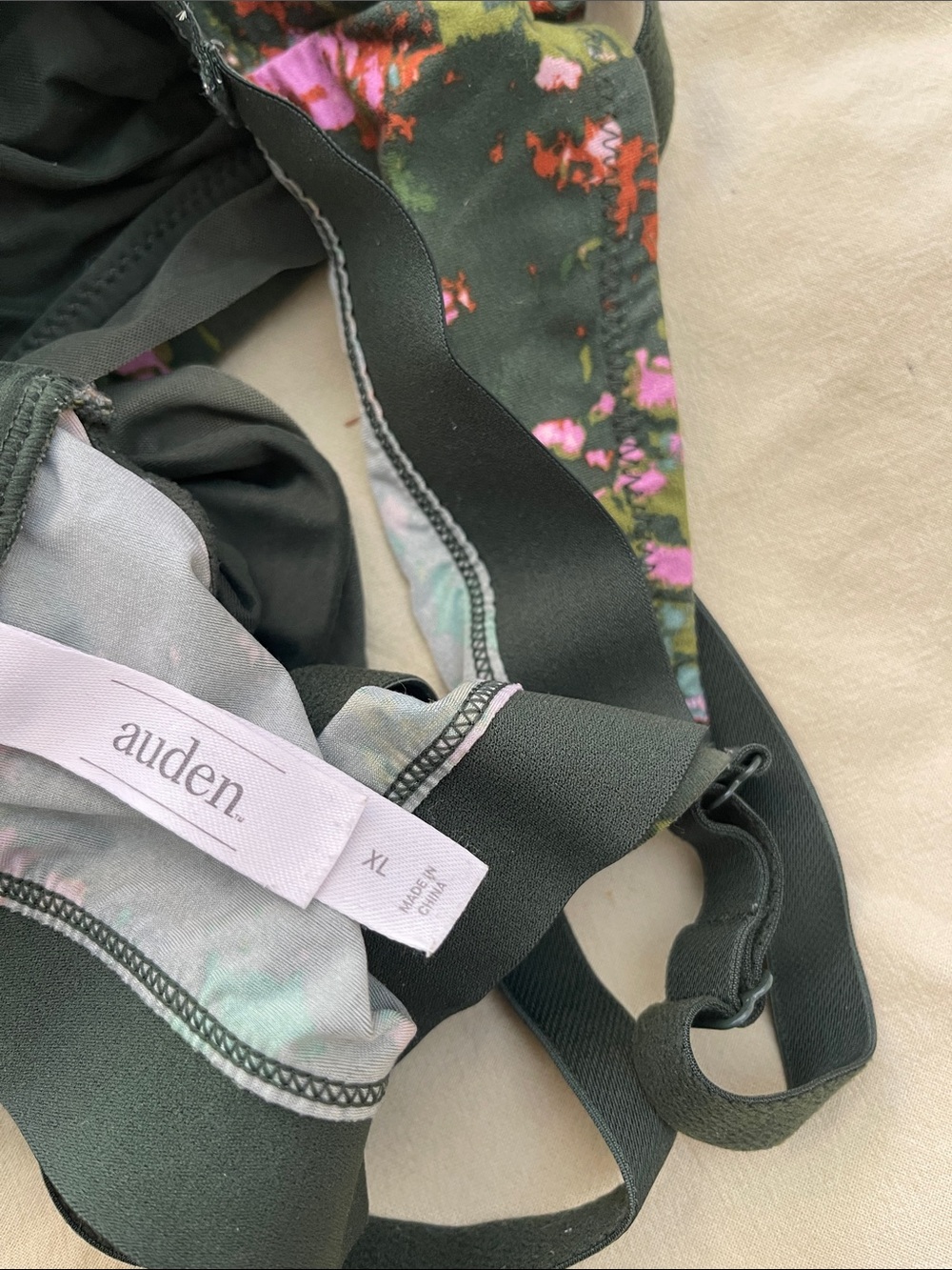 Auden Floral Wireless Bralette - Black with Multicolor Accents - Picture 2 of 3